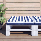 vidaXL Palettenkissen Blau Weiß Gestreift 70x70x12 cm Stoff