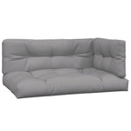 vidaXL Palettenkissen 3-tlg. Grau Stoff