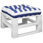 vidaXL Palettenkissen Blau Weiß Gestreift 58x58x10 cm Oxford-Gewebe