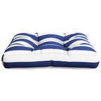 vidaXL Palettenkissen Blau Weiß Gestreift 58x58x10 cm Oxford-Gewebe