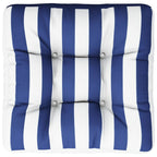 vidaXL Palettenkissen Blau Weiß Gestreift 58x58x10 cm Oxford-Gewebe