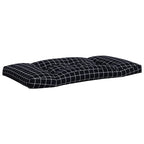 vidaXL Palettenkissen 2 Stk. Schwarz Karomuster Oxford-Gewebe
