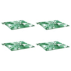vidaXL Stuhlkissen 4 Stk. Blattmuster 40x40x4 cm Stoff