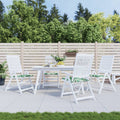 vidaXL Stuhlkissen 4 Stk. Blattmuster 40x40x4 cm Stoff
