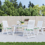 vidaXL Stuhlkissen 4 Stk. Blattmuster 40x40x4 cm Stoff