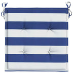 vidaXL Gartenstuhl-Kissen 2 Stk. Blau & Weiß Gestreift 40x40x4cm Stoff