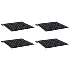 vidaXL Gartenstuhl-Kissen 4 Stk. Schwarz Karomuster 40x40x4 cm Stoff