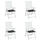 vidaXL Gartenstuhl-Kissen 4 Stk. Schwarz Karomuster 40x40x4 cm Stoff