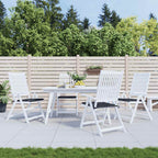 vidaXL Gartenstuhl-Kissen 4 Stk. Schwarz Karomuster 40x40x4 cm Stoff