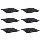 vidaXL Gartenstuhl-Kissen 6 Stk. Schwarz Karomuster 40x40x4 cm Stoff