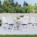 vidaXL Gartenstuhl-Kissen 6 Stk. Schwarz Karomuster 40x40x4 cm Stoff