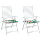 vidaXL Gartenstuhl-Kissen 2 Stk. Mehrfarbig 40x40x4 cm Stoff