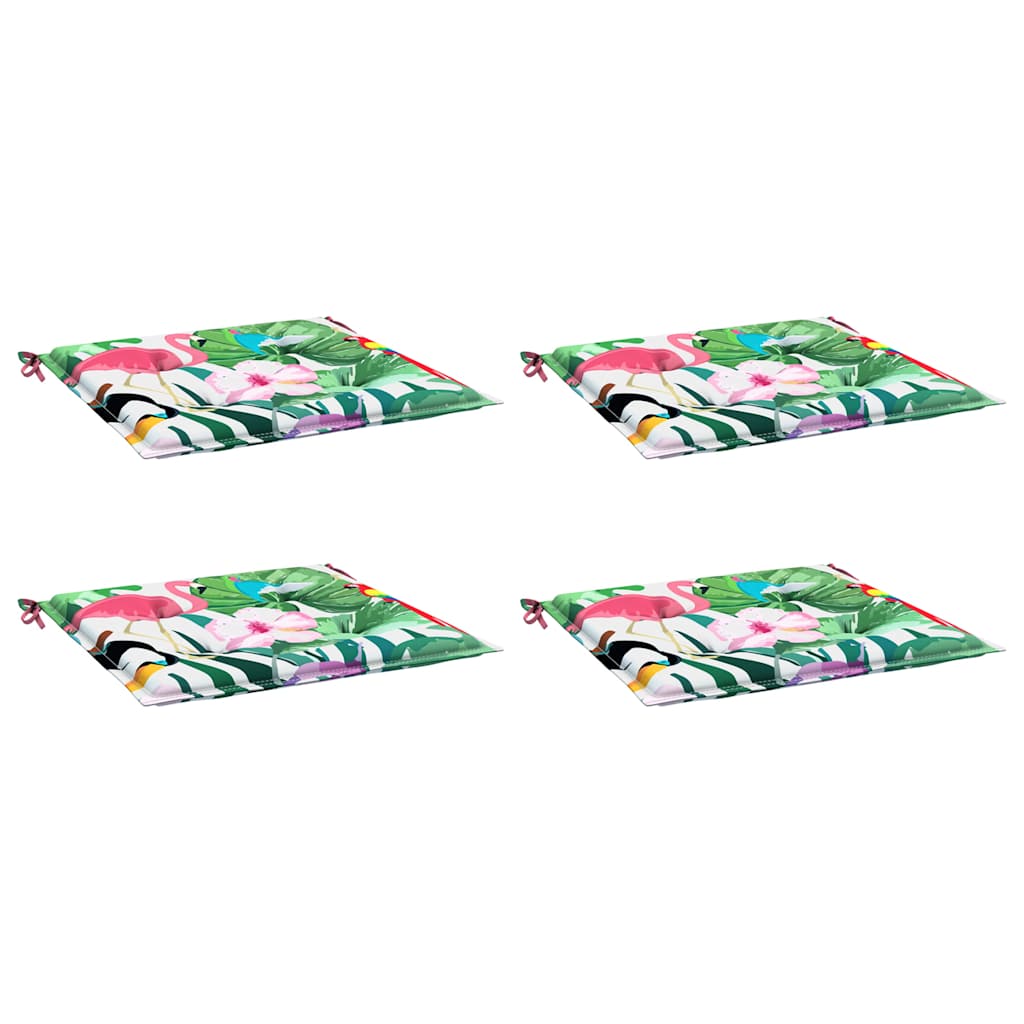 vidaXL Gartenstuhl-Kissen 4 Stk. Mehrfarbig 40x40x4 cm Stoff