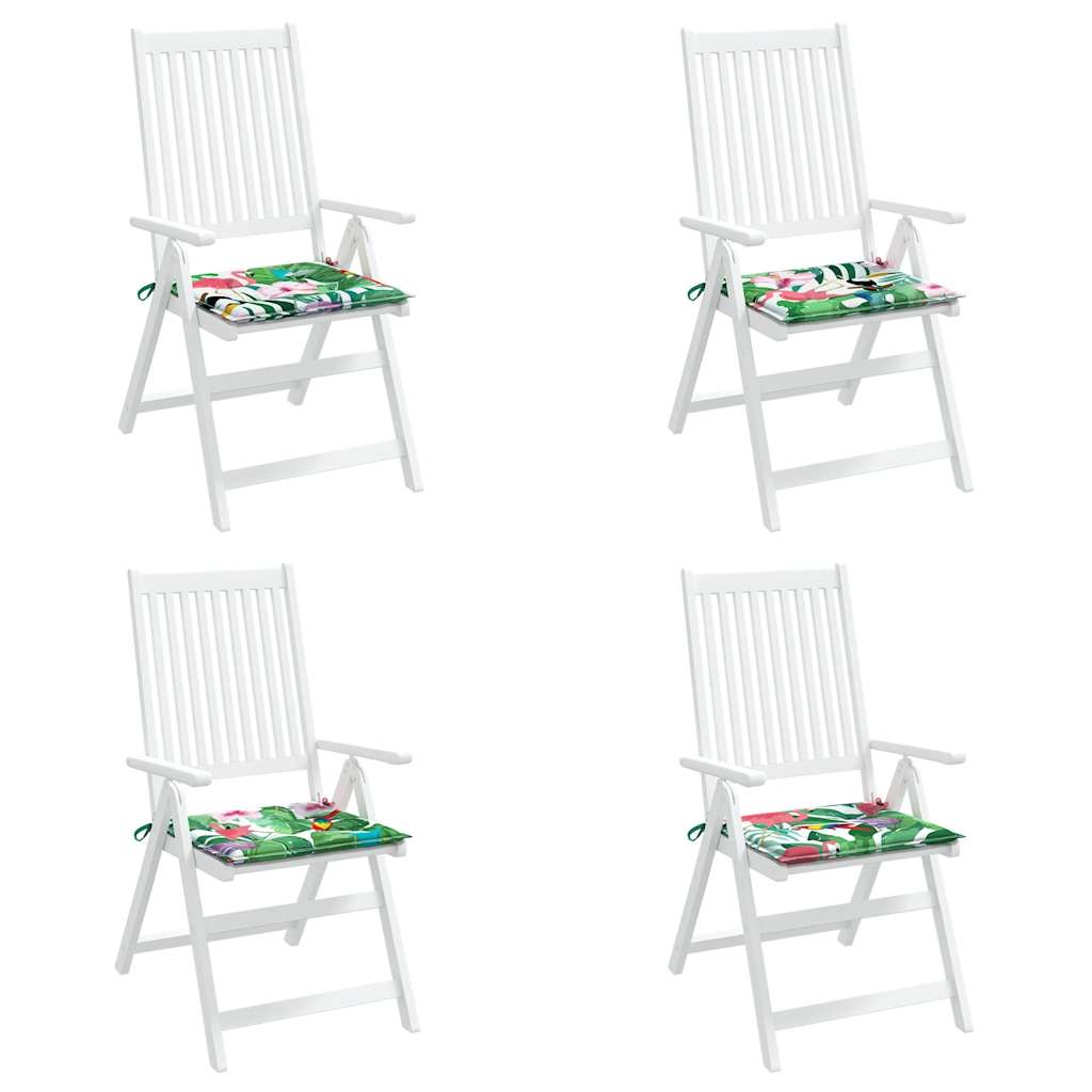 vidaXL Gartenstuhl-Kissen 4 Stk. Mehrfarbig 40x40x4 cm Stoff