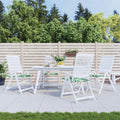 vidaXL Stuhlkissen 4 pcs Blattmuster 50 x 50 x 4 cm Oxford-Stoff