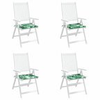 vidaXL Stuhlkissen 4 pcs Blattmuster 50 x 50 x 4 cm Oxford-Stoff