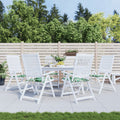 vidaXL Sitzkissen 6 Stk. Blattmuster 50x50x4 cm Stoff