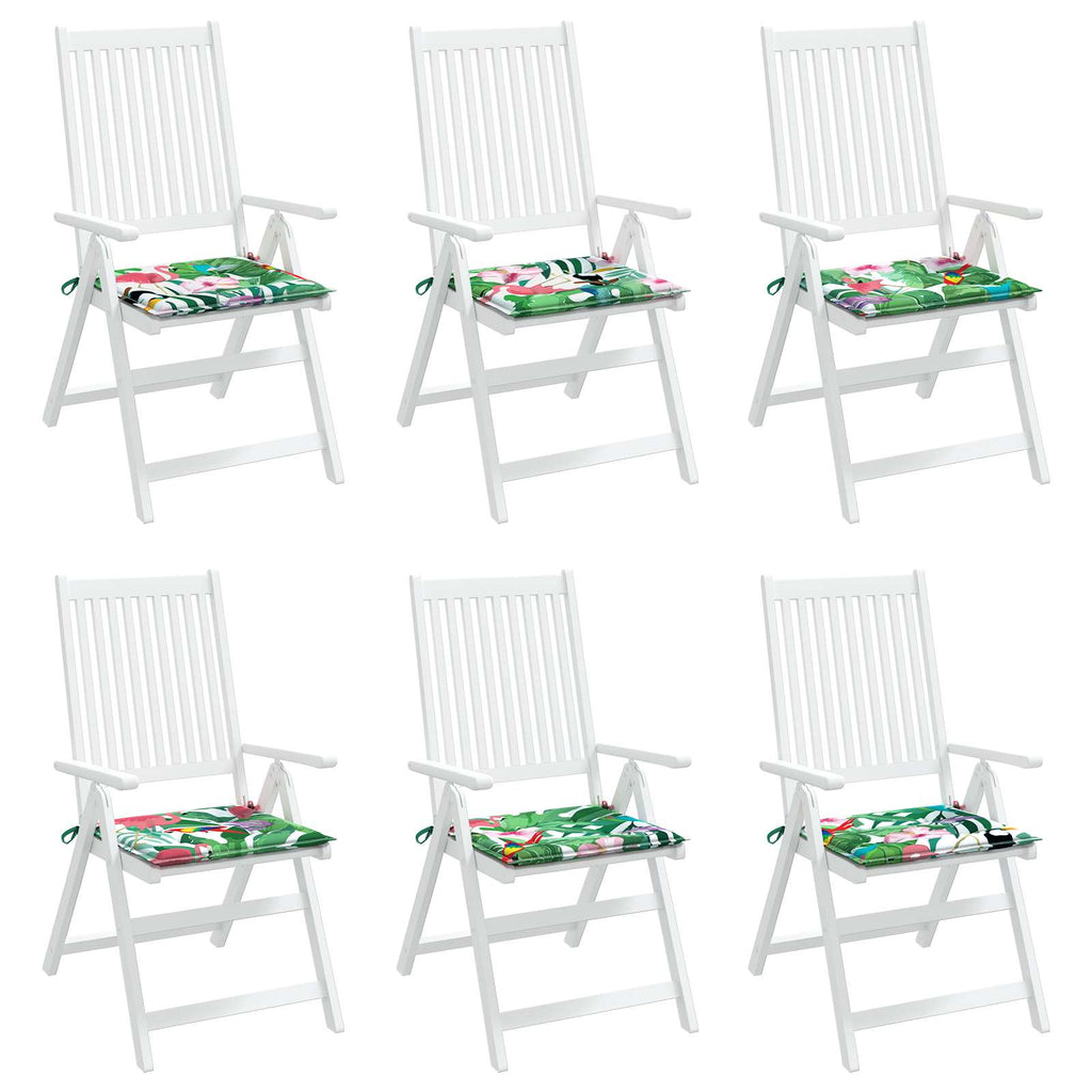 vidaXL Stuhlkissen 6 pcs Mehrfarbig 50 x 50 x 4 cm Oxford-Stoff