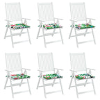 vidaXL Stuhlkissen 6 pcs Mehrfarbig 50 x 50 x 4 cm Oxford-Stoff