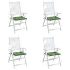vidaXL Stuhlkissen 4 pcs Grün und Weiß 50 x 50 x 4 cm Oxford-Stoff