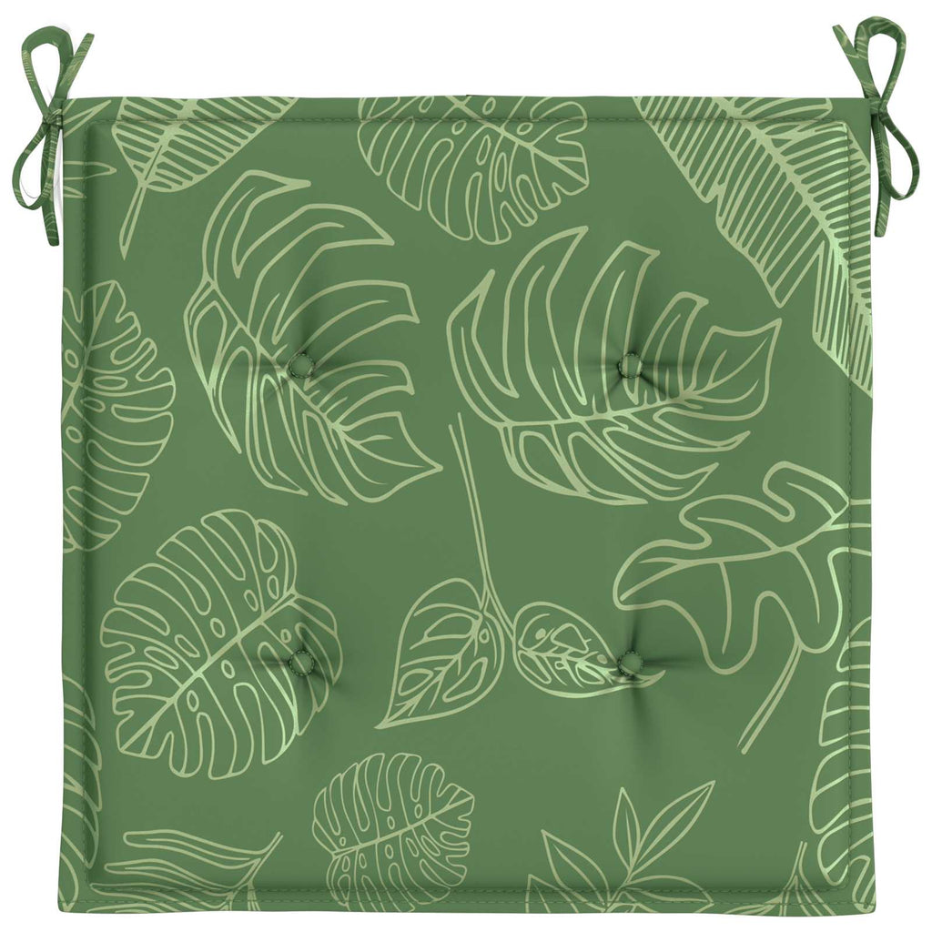 vidaXL Stuhlkissen 4 pcs Grün und Weiß 50 x 50 x 4 cm Oxford-Stoff