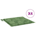 vidaXL Stuhlkissen 4 pcs Grün und Weiß 50 x 50 x 4 cm Oxford-Stoff