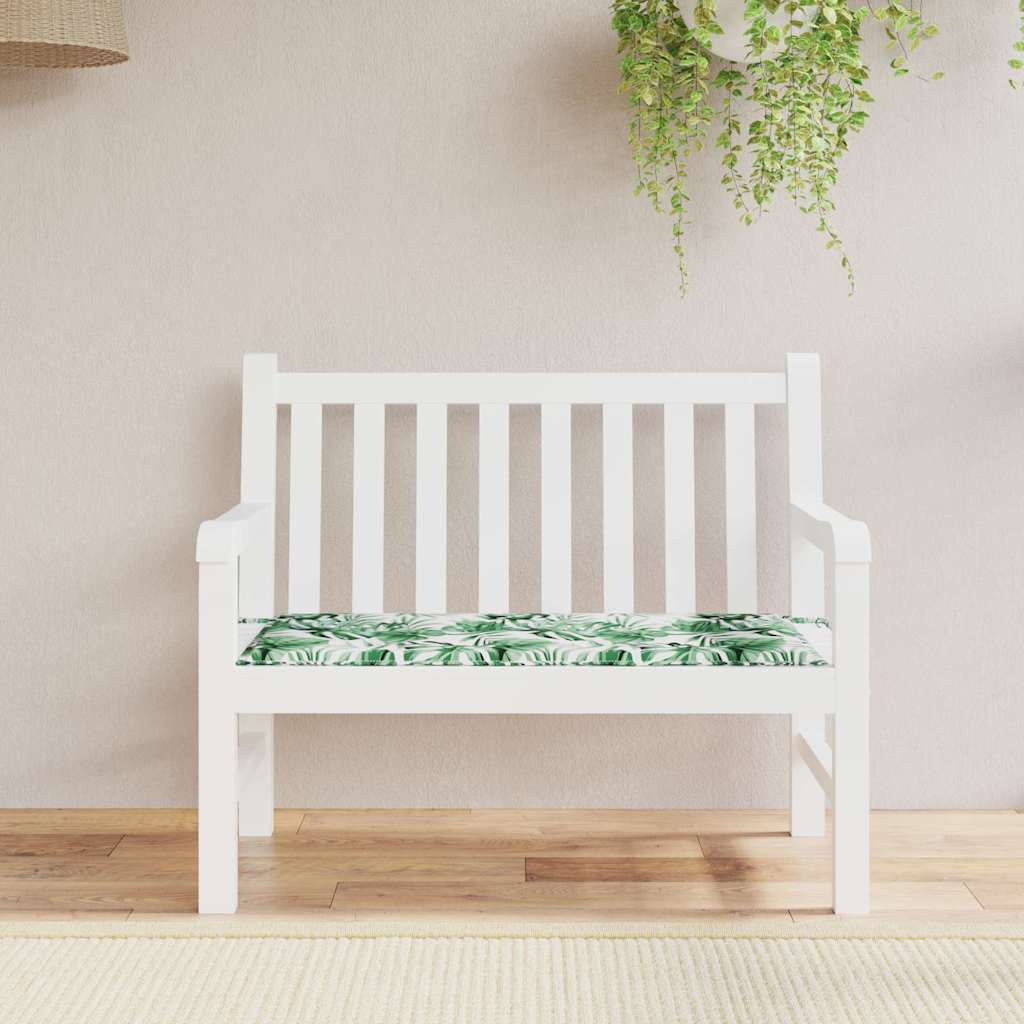 vidaXL Stuhlpolster Blatt Blattmuster 100 x 50 x 3 cm Oxford-Stoff