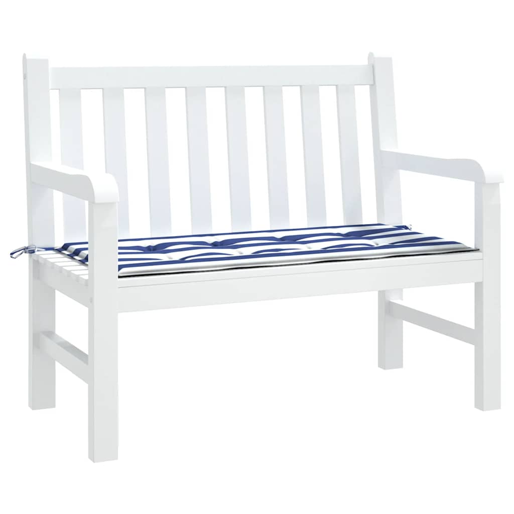 vidaXL Gartenbank-Auflage Blau&Weiß Gestreift 100x50x4cm Oxford-Gewebe