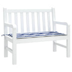 vidaXL Gartenbank-Auflage Blau&Weiß Gestreift 100x50x4cm Oxford-Gewebe