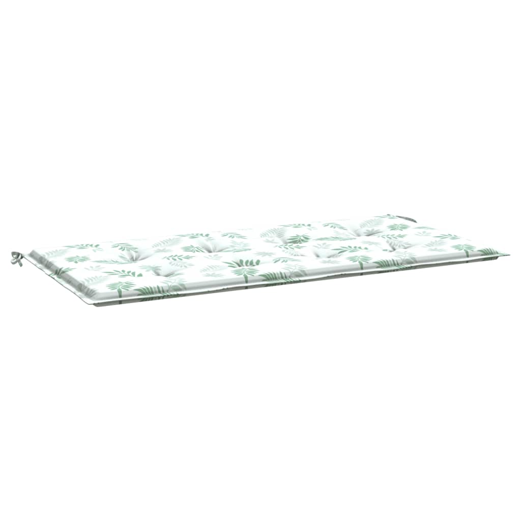 vidaXL Gartenbank-Auflage Blattmuster 100x50x3 cm Oxford-Gewebe