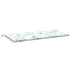 vidaXL Gartenbank-Auflage Blattmuster 100x50x3 cm Oxford-Gewebe