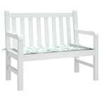vidaXL Gartenbank-Auflage Blattmuster 100x50x3 cm Oxford-Gewebe