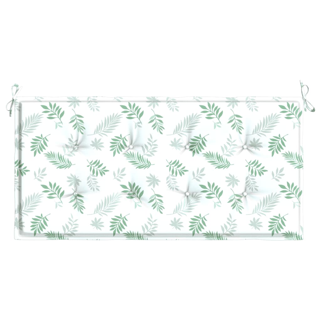 vidaXL Gartenbank-Auflage Blattmuster 100x50x3 cm Oxford-Gewebe