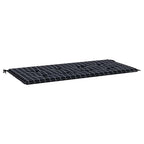 vidaXL Gartenbank-Auflage Schwarz Karomuster 120x50x4 cm Oxford-Gewebe
