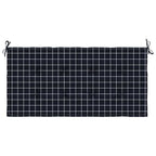 vidaXL Gartenbank-Auflage Schwarz Karomuster 120x50x4 cm Oxford-Gewebe