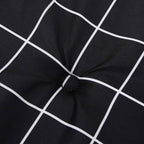 vidaXL Gartenbank-Auflage Schwarz Karomuster 120x50x4 cm Oxford-Gewebe