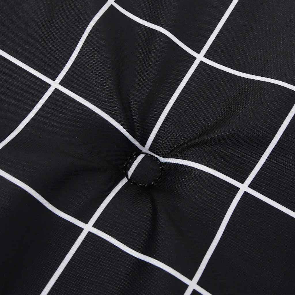 vidaXL Gartenbank-Auflage Schwarz Karomuster 120x50x4 cm Oxford-Gewebe