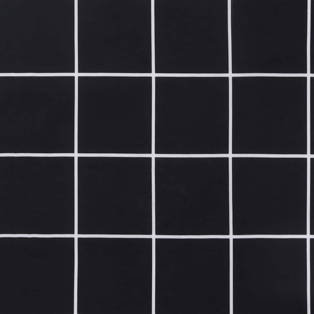 vidaXL Gartenbank-Auflage Schwarz Karomuster 120x50x4 cm Oxford-Gewebe