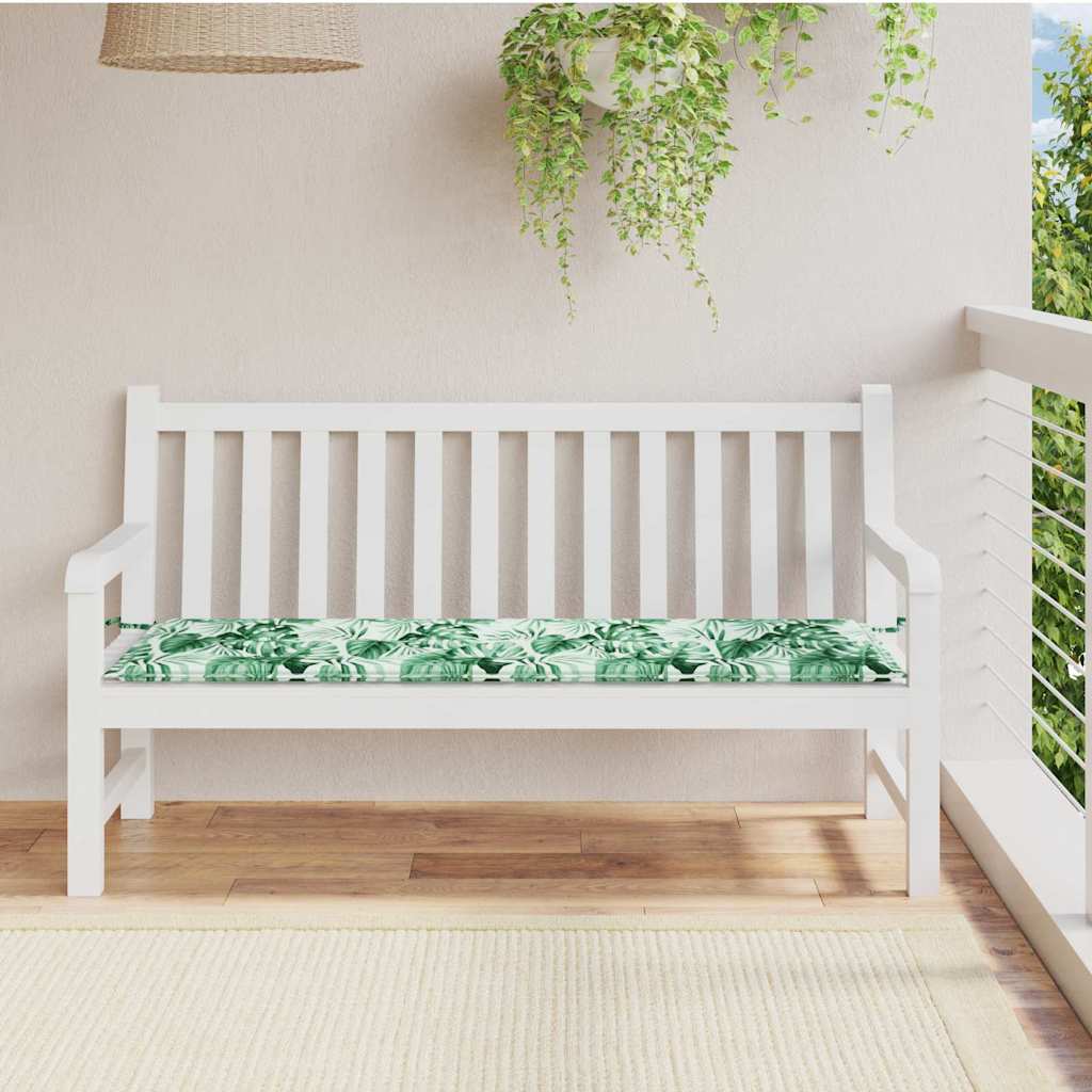 vidaXL Bankpolster Blatt Blattmuster 150 x 50 x 3 cm Oxford-Stoff