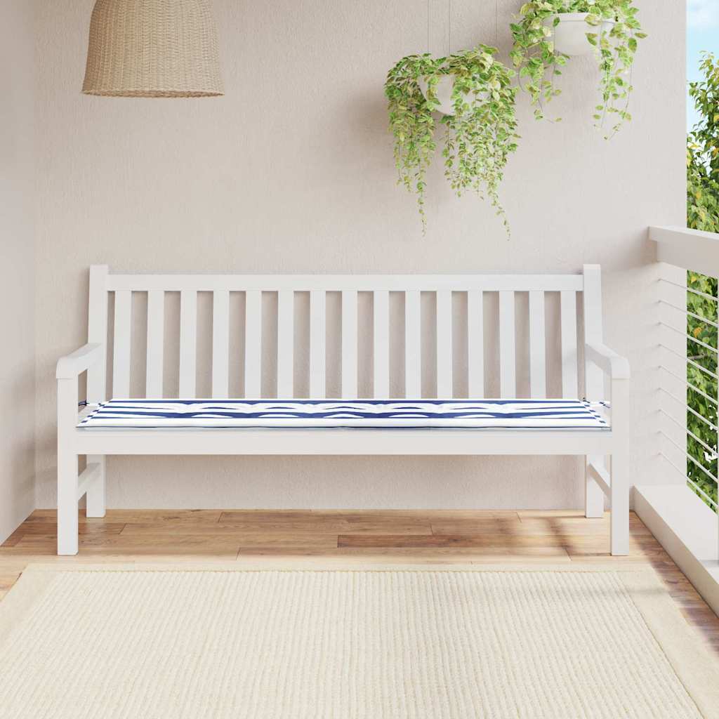 vidaXL Bankpolster Schwarz kariert 150 x 50 x 3 cm Oxford-Stoff