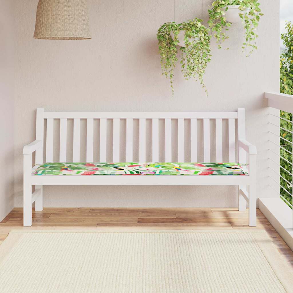 vidaXL Bankpolster Floral Mehrfarbig 150 x 50 x 3 cm Oxford-Stoff