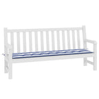 vidaXL Gartenbank-Auflage Blau&Weiß Gestreift 200x50x4 Stoff
