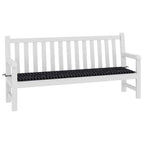 vidaXL Gartenbank-Auflage Schwarz Karomuster 200x50x4 cm Stoff