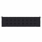 vidaXL Gartenbank-Auflage Schwarz Karomuster 200x50x4 cm Stoff