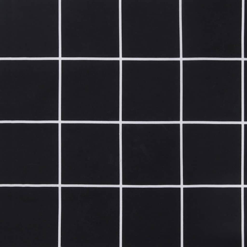 vidaXL Gartenbank-Auflage Schwarz Karomuster 200x50x4 cm Stoff