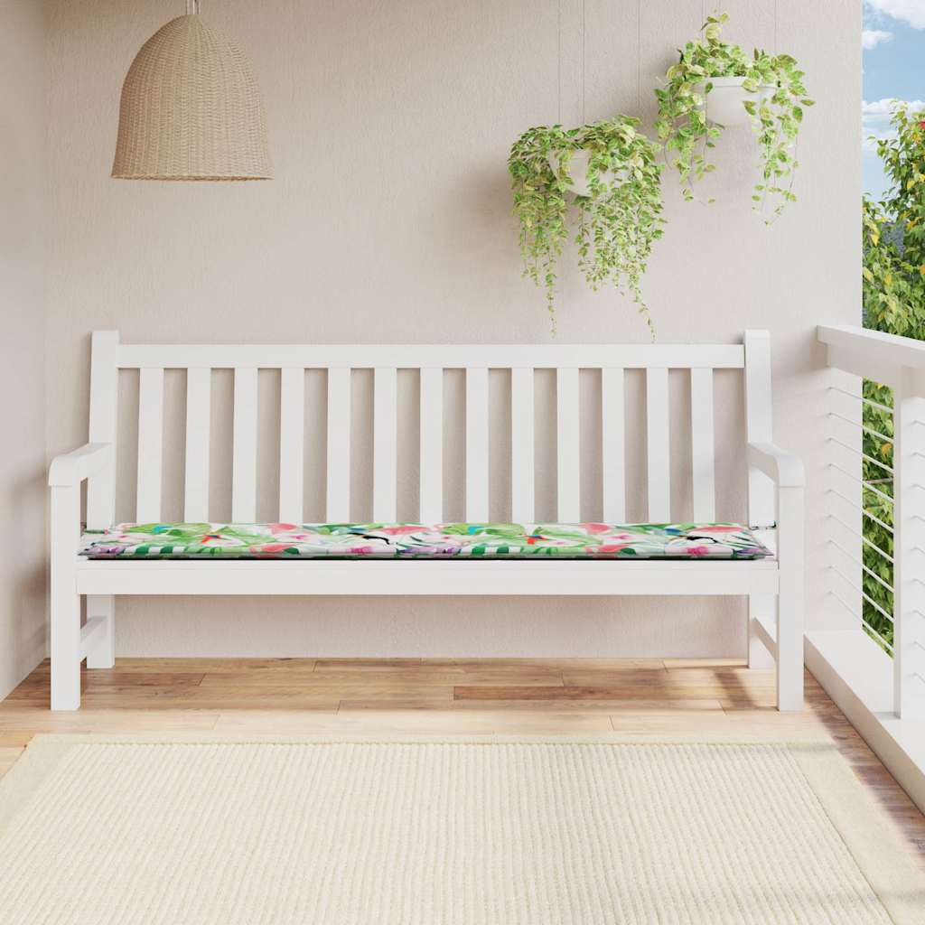 vidaXL Gartenbank-Auflage Mehrfarbig 200x50x4 cm Stoff