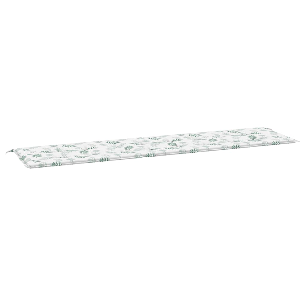 vidaXL Gartenbank-Auflage Blattmuster 200x50x4 cm Stoff