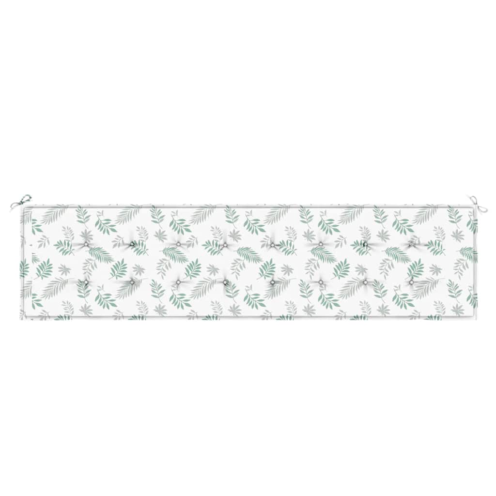 vidaXL Gartenbank-Auflage Blattmuster 200x50x4 cm Stoff