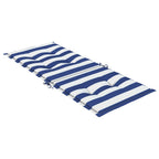 vidaXL Hochlehner-Auflagen 2 Stk. Blau & Weiß Gestreift Stoff