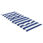 vidaXL Hochlehner-Auflagen 4 Stk. Blau & Weiß Gestreift Stoff
